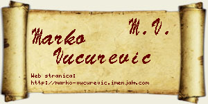 Marko Vučurević vizit kartica
